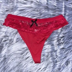 Sexy Red Lace Thong